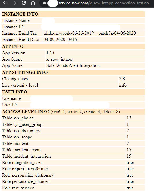 servicenow connection test.PNG